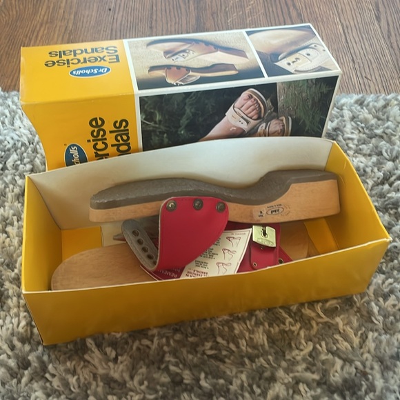 NWT 1970s Red Vintage Dr. Scholl’s Exercise Sandals Size 6 - Picture 9 of 9